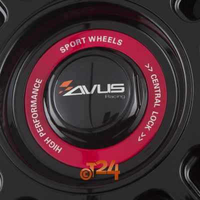 AVUS Racing Velgen - AC-M09 Black Cap Rosso - 18 inch