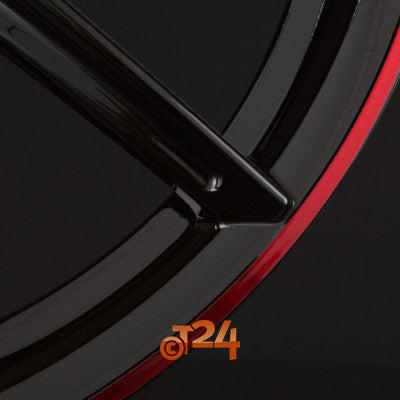 BORBET Velgen - LX Black Glossy Rim Red - 20 inch