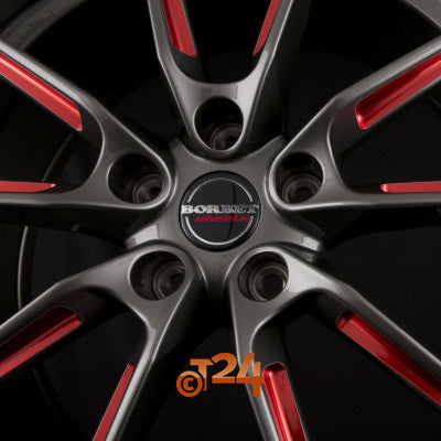 BORBET Velgen - LX Graphite Spoke Rim Red Polished - 20 inch