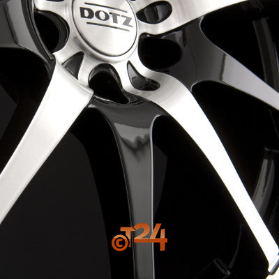 DOTZ Velgen - SHURIKEN Schwarz Glanz Frontpoliert - 19 inch