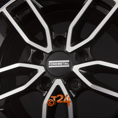 FONDMETAL Velgen - KOROS Glossy Black Machined - Diamond Black - 17 inch