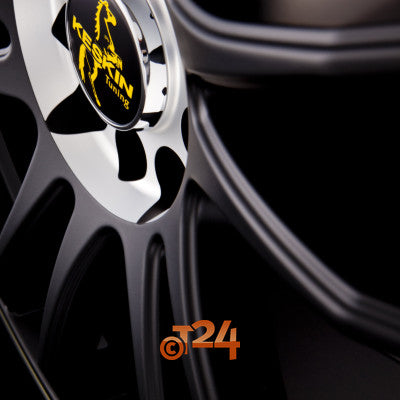 KESKIN Velgen - KT12 Racing Matt Black Lip Yellow (MBLY) - 18 inch