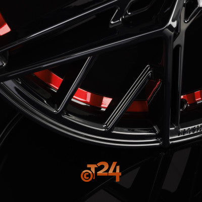KESKIN Velgen - KT25 Black Painted Red Inside (BPRI) - 20 inch