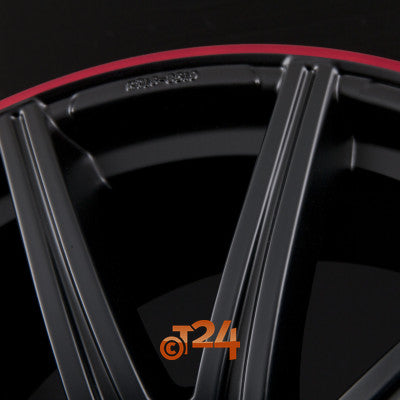 KESKIN Velgen - KT16 DYNAMIC Matt Black Lip Red (MBLR) - 19 inch
