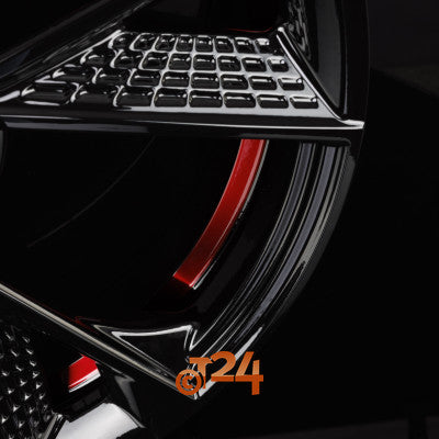 MAM Velgen - MAM RS6 Black Painted Red Inside  - 18 inch