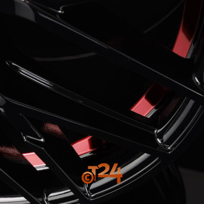 MAM Velgen - MAM RS4 Black Painted Red Inside  - 20 inch