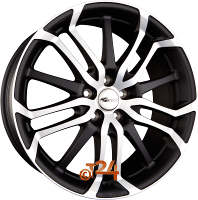 BROCK Velgen - B26 Schwarz Matt Voll Poliert  - 17 inch
