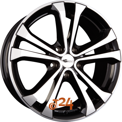 BROCK Velgen - RC17 Ventura Schwarz Glanz Voll Poliert  - 18 inch