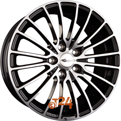 BROCK Velgen - B24 Schwarz Glanz Voll Poliert  - 20 inch