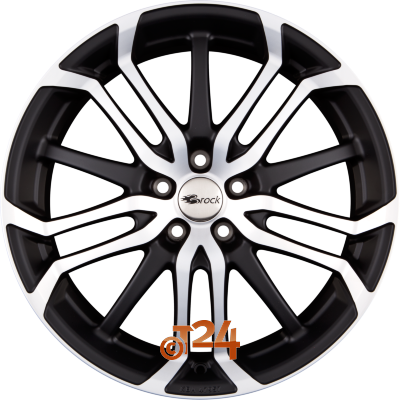 BROCK Velgen - B26 Schwarz Matt Voll Poliert  - 17 inch