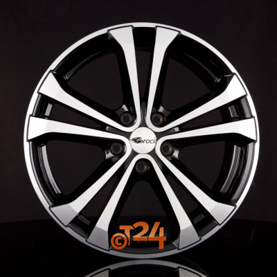 BROCK Velgen - RC17 Ventura Schwarz Glanz Voll Poliert  - 20 inch